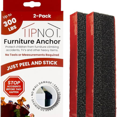 Tipnot Adhesive Furniture Anchor (2-Pack)