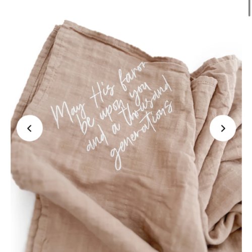 May His Favor Embroidered Swaddle Blanket – AmorClothingCo.