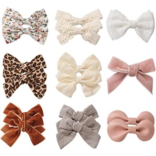 Baby Hair Clips Fully Lined Non Slip Hair Pins Baby Girls Hair Bows Barrettes Hair Accessories for Little Girls Infants Toddlers