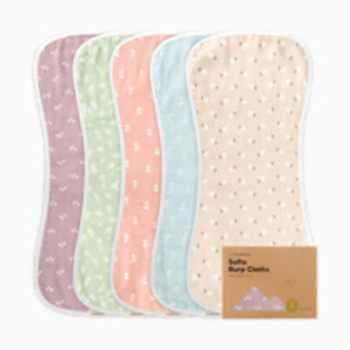 KeaBabies Softe Muslin Baby Burp Cloth - Blooms, 5