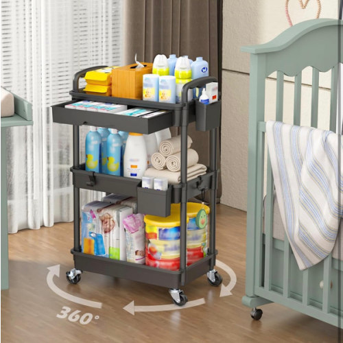 3 Tier Rolling Diaper Cart