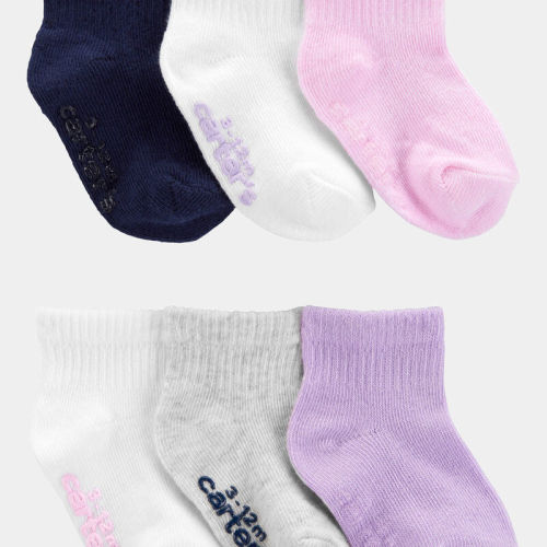 Baby Girl 6-Pack Ankle Socks | Carter’s Oshkosh Canada