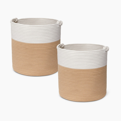 Sprucely Large Rope Basket - Oat, 2-Pack