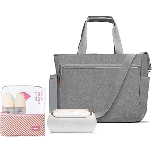 Spectra - Synergy Gold Portable - Dual Adjustable Electric Breast Milk Pump with Tote Bag, Breast Milk Bottles and Cooler for Baby Feeding