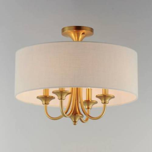 Maxim Bongo 18"W Natural Aged Brass 4-Light Ceiling Light