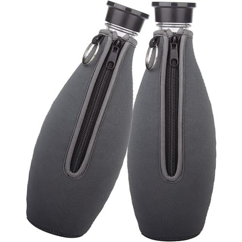 Bottle Cover for SodaStream Glass Carafe, Neoprene Bottle Sleeve, Pack of 2