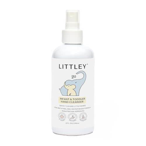 Littley Infant & Toddler Hand Cleanser | HOCl Spray | 8 oz | Fragrance-free formula for delicate infant and toddler skin — 99% water-based HOCl, no rinse needed