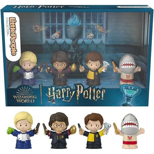 Little People Collector Harry Potter and the Goblet of Fire Special Edition Set for Adults & Fans, 4 Figures in a Display Box