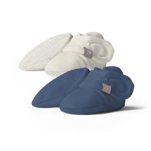 Goumi Stay On 2-Pack Baby Boots - Indigo + Gridlock 0-3M