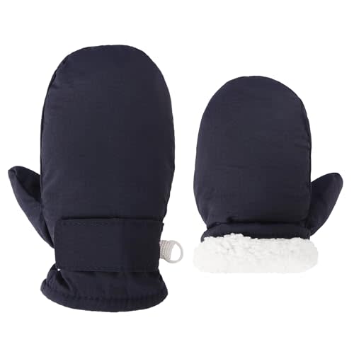 Fynnsure Toddler Mittens Lined Fleece Snow Gloves for Boys Girls Kids Winter Ski Gloves Baby Mittens