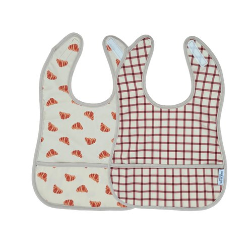 Mini Bib Bundle - Butter Croissant/Strawberry Jam