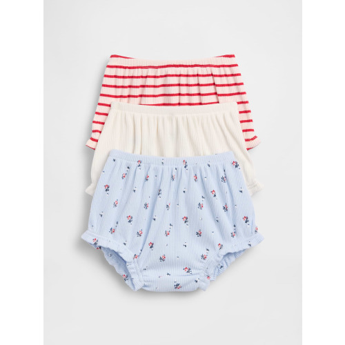Baby First Favorites TinyRib Ruffle Bloomers (3-Pack)