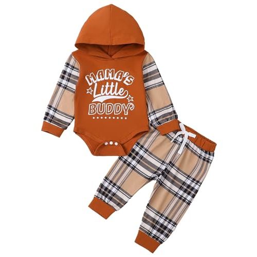 NZRVAWS Newborn Baby Boy Clothes Infant Boy Clothing Hoodie Sweatshirt Long Pants Outfit Set Fall Winter 0-18M