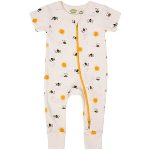 PARADE Organic Signature Print '2-Way' Zip Romper - Short Sleeve