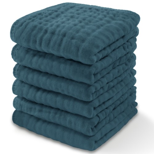 Muslin Washcloths in Neptune – Comfy Cubs