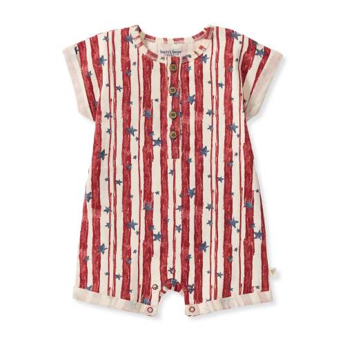 Stars & Stripes Baby Boy Romper – Burt's Bees Baby