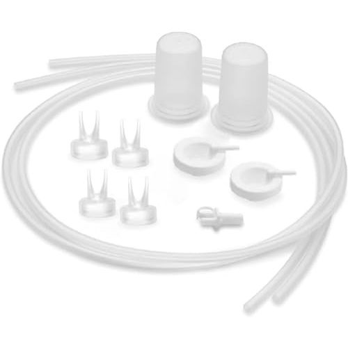 Ameda HygieniKit Spare Parts Kit for Breast Pump | 4 Valves, 2 Silicone Tubing, 2 Silicone Diaphragms, 2 Adapter Caps, 1 Tubing Adapter | Compatible with Ameda HygieniKit Milk Collection Systems…