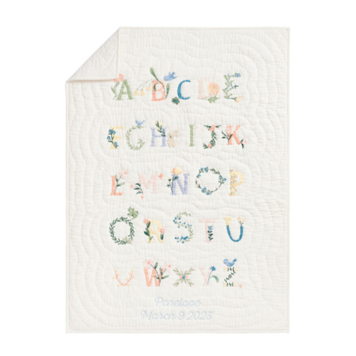 Floral ABC Baby Quilt | Pottery Barn Kids