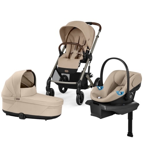 Cybex Balios S Lux + Cot + Aton G2 Travel System Bundle - Almond Beige