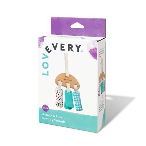 Lovevery Attach and Play Sensory Strands: Organic Cotton, Sensory Development, Fine Motor Skills