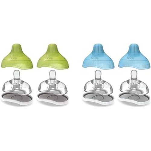Kiinde Twist Active Latch Nipples for Breast Milk 2 Pack Slow Flow & Medium Flow Discourages Lazy Latching Seamless Bottle to Breast Transition Helps Relieve Colic