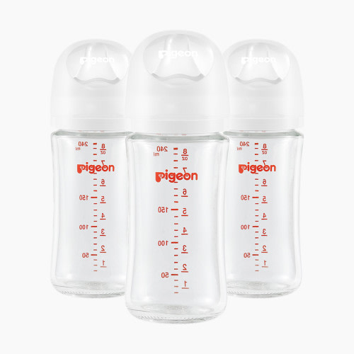 Pigeon Glass Anti-Colic Nursing Bottle Wide Neck 3 Pack - 8.1 Oz