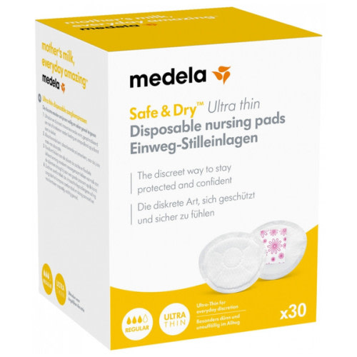 Medela Safe & Dry Breast-Pads of Single Use Ultra-Thin 30 Pads - Steych