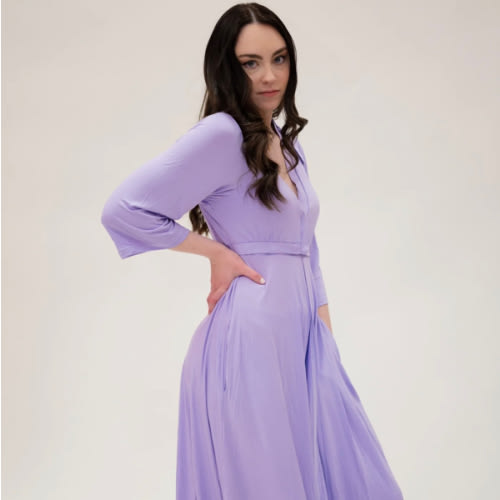 Lila Labor & Postpartum Gown in Deep Teal