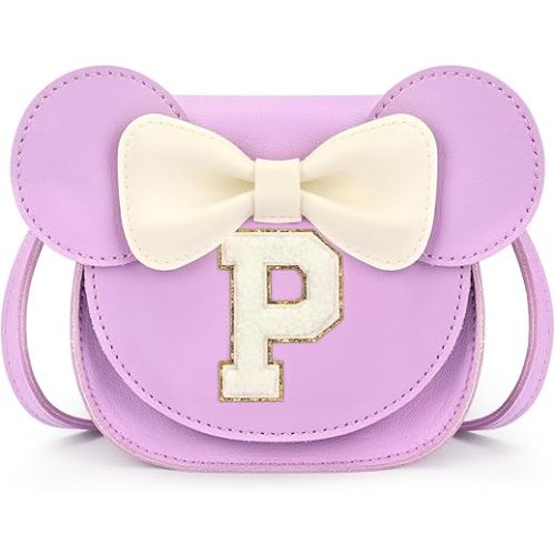 mibasies Toddler Purse Girl Gifts: Girls Birthday Gifts for 3-8 - Toys for Ages 2-4 Purse, Purple, Letter P