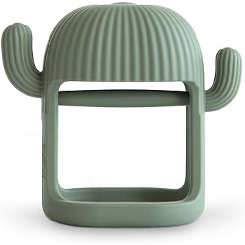 mushie Silicone Baby No-Drop Cactus Teether Toy