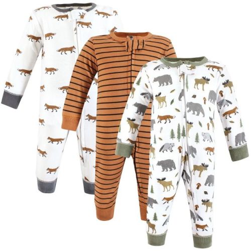 Hudson Baby Cotton Sleep and Play Set, Woodland Animals