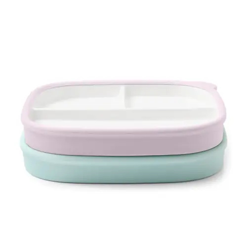 Clean Start Toddler Divided Plate | Premium Ceramic | Non Toxic – Ello