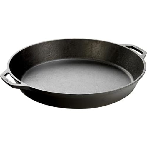 Lodge Pre-Seasoned Cast Iron Skillet with Dual Loop Handles, 17 Inches