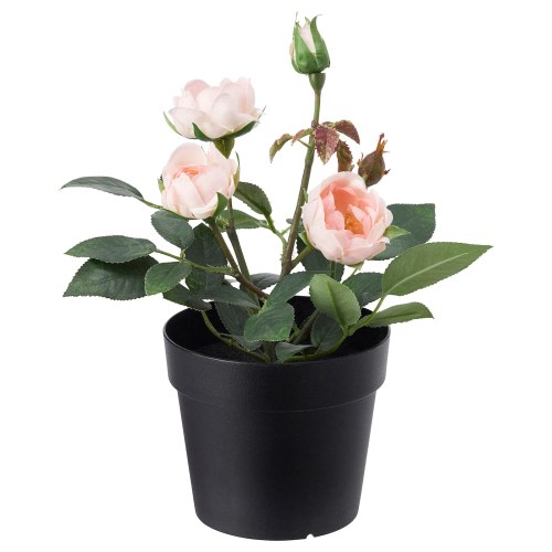 FEJKA Artificial potted plant - indoor/outdoor/Rose pink 3 ½ "