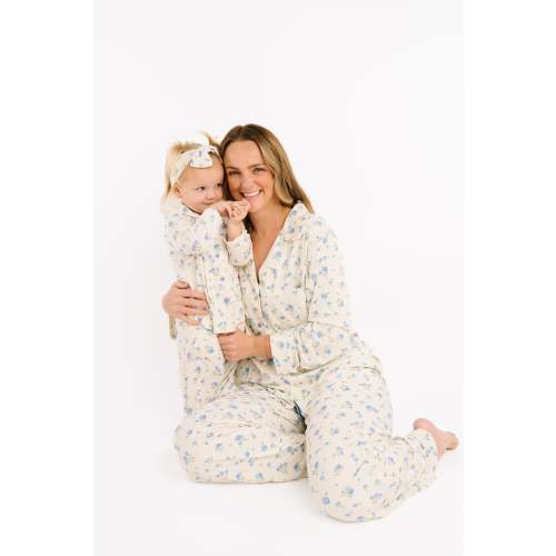 Blue Blooms Women's Bamboo Set