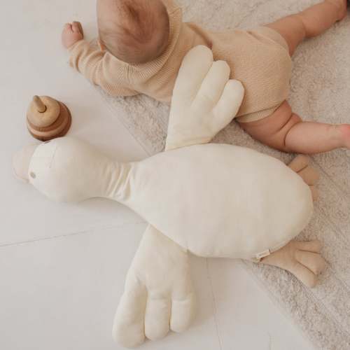 Large Organic Stuffed Animal | Canada White Goose Plush Toy (60cm)