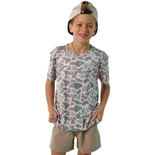 Burlebo Youth Go to Tee Lightweight Performance T Shirt for Kids, Breathable Athletic Short Sleeve Shirt