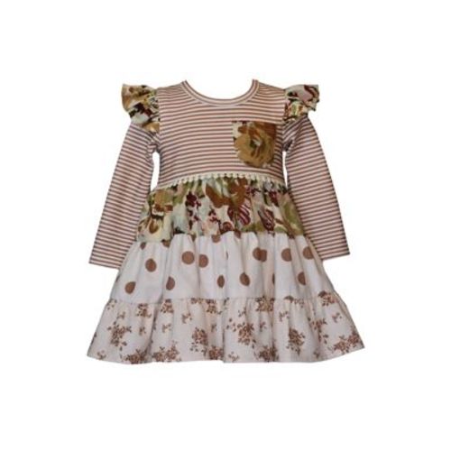 Baby Girls Mixed Media Tiered Dress