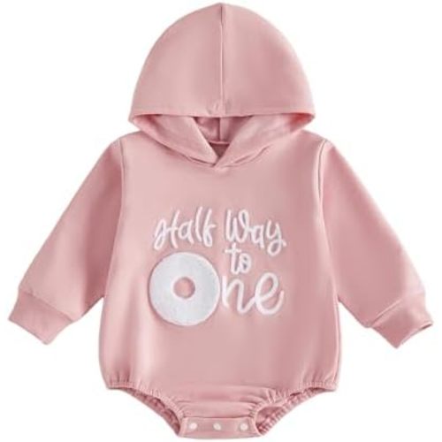 Newborn Baby Boy Girl Hooded Romper Long Sleeve Front Pocket Solid Color Hoodie Bodysuit Fall Winter Outfit