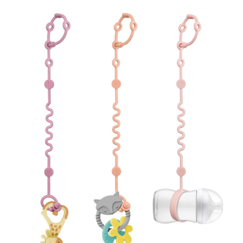 3pcs Adjustable Toy Strap Holder - Silicone Baby Tether Pacifier Clip - Travel Essential Leash for Stroller, High Chair, Car Seat