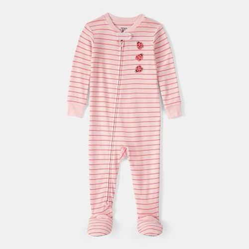 Baby Carter's Ladybug Striped Cotton Snug Fit Pajamas
