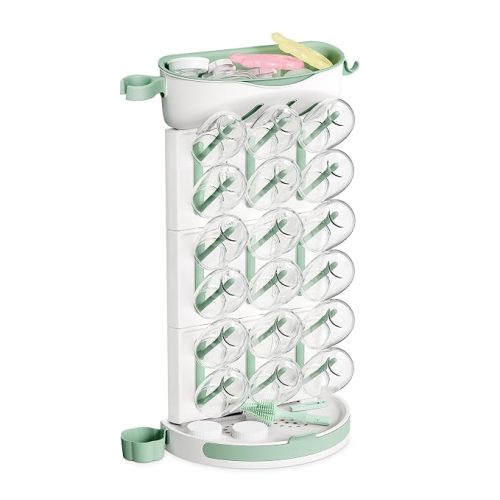 Momcozy Baby Bottle Drying Rack, 18 Bottles Vertical Space Saving