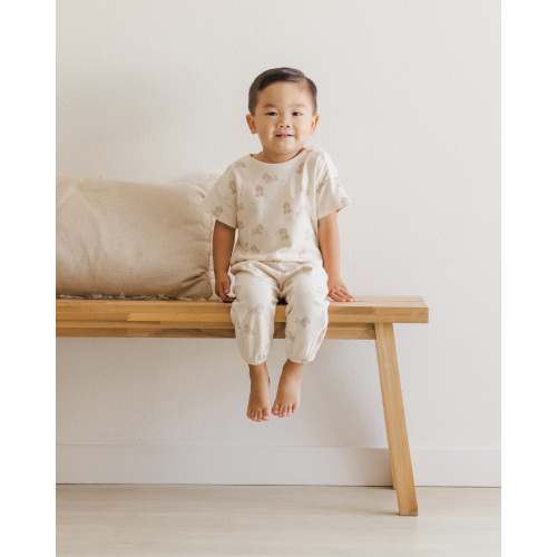 Woven Boxy Top + Short Set || Oat Check – Quincy Mae