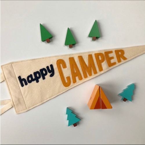 Happy Camper Pennant Flag