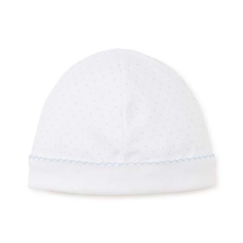 White/Blue New Kissy Dots Print Hat