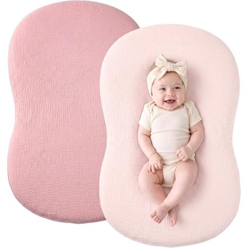 Termichy Muslin Baby Lounger Covers: 30x20 Fitted for Snuggle Me Lounger