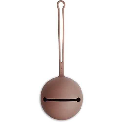 mushie Silicone Pacifier Holder Case (Cloudy Mauve)