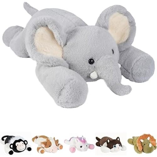 Weighted Stuffed Animals Elephant - 20.5" Cute Toy Pillow Plushie Gifts for Kids Boys Girls & Adults, 3 lbs Soft Washable Plush Pillowfort