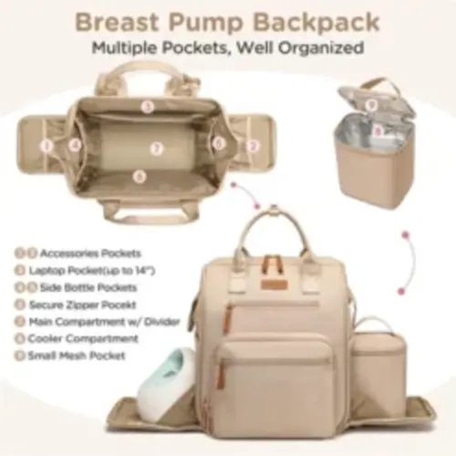 Stylish and Sustainable: Shop the Itopfox Convertible Diaper Backpack With Laptop Sleeve & Cooler Storage, Large Pumping Bag For Working Moms, 31L Capacity Collection in Alabama United States.