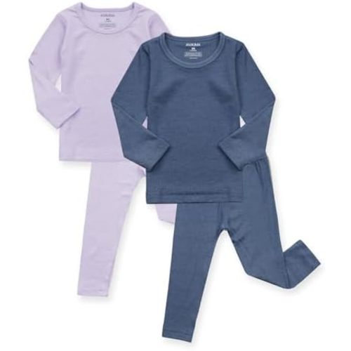 AVAUMA Baby Boys Girls Pajama Set Kids Toddler Snug fit Ribbed Sleepwear pjs for Daily Life Style